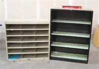 (2) Metal Bookshelves, Approx 13"x35"x47" &