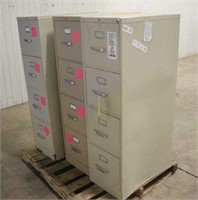 (3) File Cabinets, Approx 15"x25"x52"