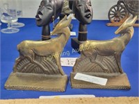 VINTAGE PAIR OF BRASS BOOKENDS