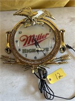Miller high life zoizel clock