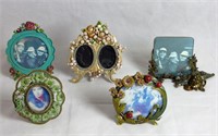Group of Small Figural Photo Frames w/ Rhinestones