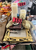 Candles & holders, decorative ribbons & frames