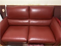 Vintage Red Leather Couch