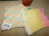 Hand crocheted baby blankets