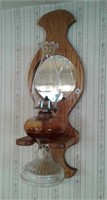 Oil lamp with Oak holder