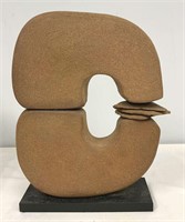 Abstract Pottery Sculpture on Stand