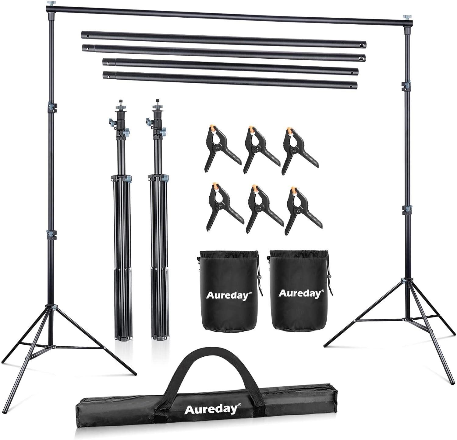 Aureday 10x8.5ft Backdrop Stand with Bag