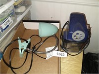 Electric Pencil Sharpener & Clamp On Lamp