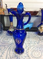 Vintage Avon cobalt blue vase