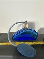 Antique blue glass perfume bottle