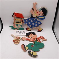 1949 (?) Dolly Toy Co.  Jack and Jill Wall Decor
