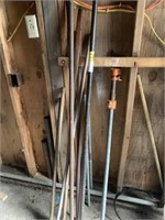 Wood pipe clamps with extra pipe