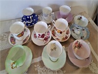 10 china cups and saucers