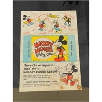 1935 R89 Mickey Mouse Wax Wrapper