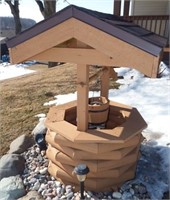 Home Made Wooden Wishing Well Yard Decoration