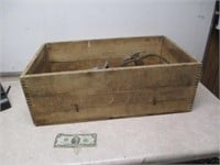 Wood Box/Crate w/ Vintage Tools