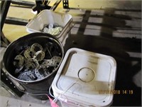 9 buckets of fasteners & coating SEE PICS