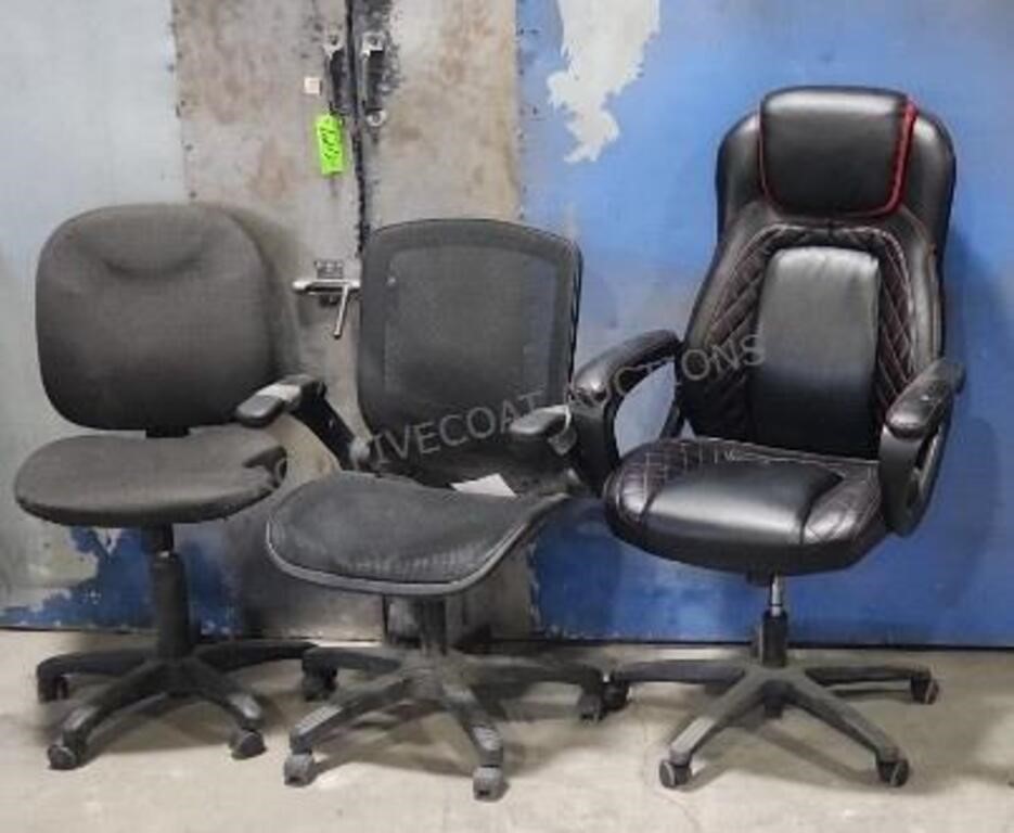 3- Rolling Office Chairs