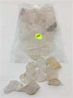2 lbs quartz fragments. Opaque