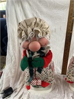 Set of 2 Funny Face Mrs Claus