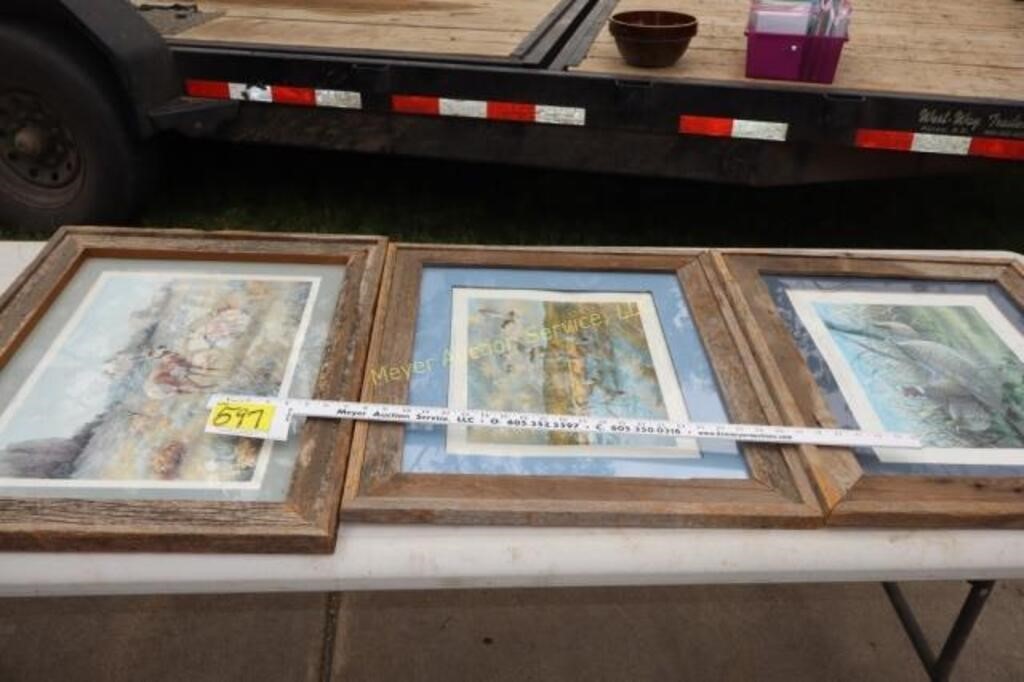 Numbered & signed Prints in barnwood frames