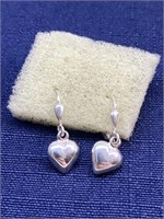 Sterling silver Heart earrings