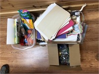 2 Boxes of Craft and Paper Supplies