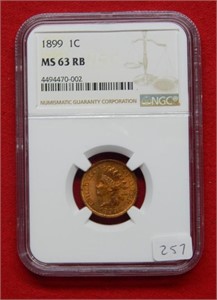 1899 Indian Head Cent NGC MS63 RB