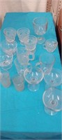 Glass Drinkware Lot, Some Vintage