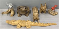 Animal Wood Carvings Lot Collection