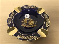 Limoges Blue And Gold Ashtray