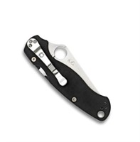 Spyderco Satin Black Plain Folding Knife