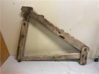 Antique Wooden Wagon Jack