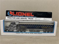 Lionel tractor and gravel truck perfect for o a