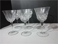 Set of 6 Gorham Cherrywood crystal water goblets.