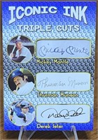 Mantle/Munson/Jeter Iconic Ink Triple Cuts
