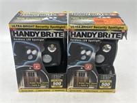 NEW Lot of 2- Handy Brite Cordless LED Spotlight