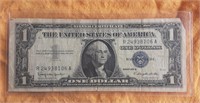 1957 B SILVER CERTIFICATE 1 DOLLAR BILL