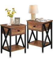 Nightstands Set of 2, Modern Bedside End Tables