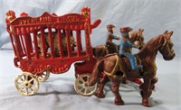*AS IS* VINTAGE CAST-IRON CIRCUS WAGON TOY