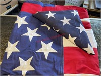 80in Canvas American Flag with a smaller Canvas