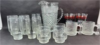 GLASSWARE, PITCHER, & MUGS