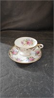 Vtg Tea Cup & Saucer w Religious Quote