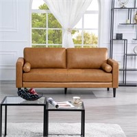 MAYKOOSH Square Arm Leather Sofa