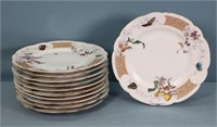 (11) 8 1/2" Limoges Butterfly Plates