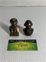 Tiny Abraham Lincoln & George Washington Busts