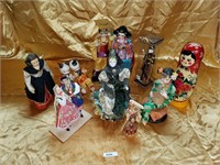 Lot of assorted, international dolls/figurines