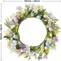 18 inch Spring Door Wreath with Wild Flowers