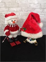 Two musical Snowman Christmas decor.