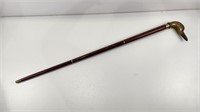 Vtg 35" Walking Stick with Brass Duck Head, can